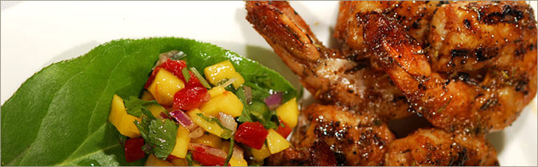 Grilled Blackened  Shrimp Skewers 